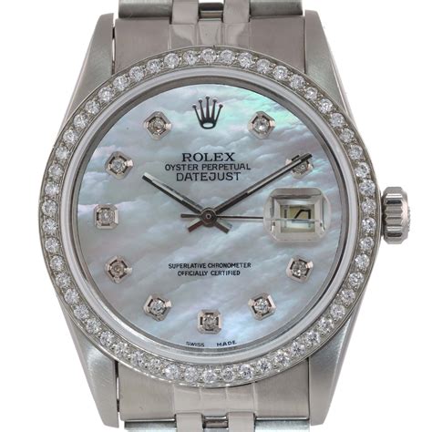 rolex datejust 36mm diamond bezel.